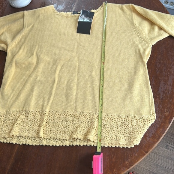 TERRY LEWIS YELLOW SWEATER Size 1X - Picture 9 of 10